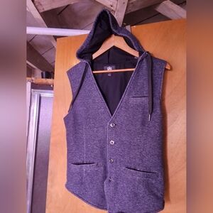 Rock & Republic Charcoal Hooded Vest